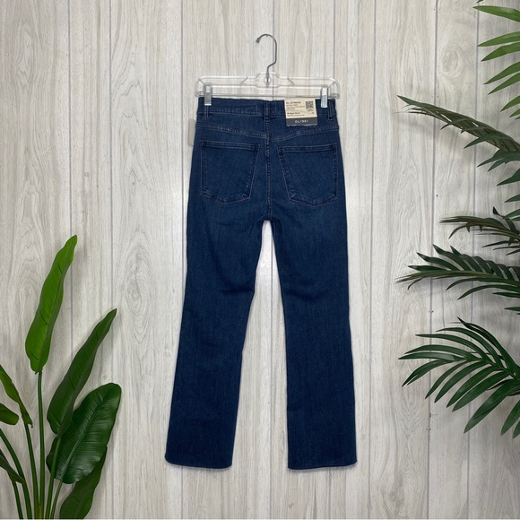 NWT DL1961 Bridget Boot High Rise Instasculpt Crop in Eco Dark Raw size 27 - Picture 3 of 15